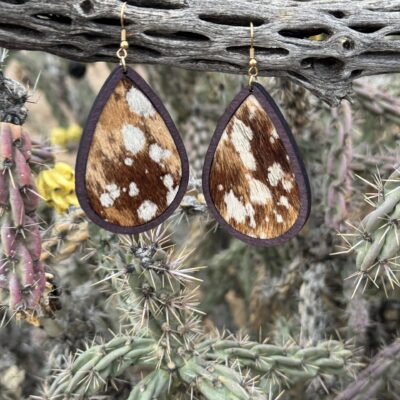 Cowhide Statement Earrings