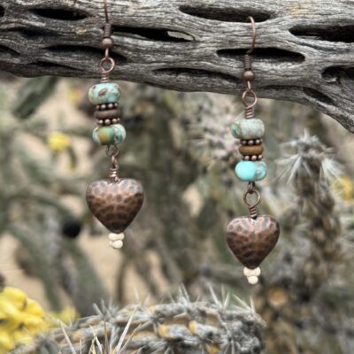 Drop Heart Earrings